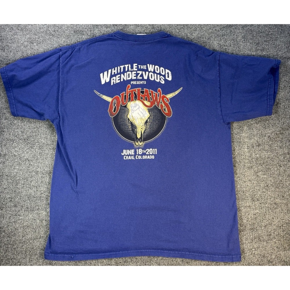 The Outlaws 2011 Concert T-Shirt Craig CO Whittle Wood Signed Henry Paul XL